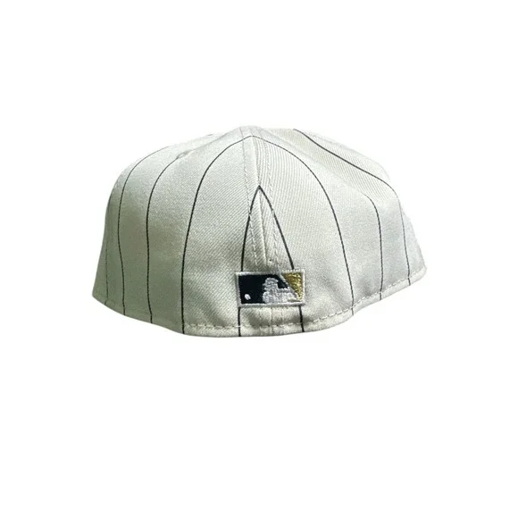 Houston Astros New Era 59Fifty Hat White Pinstripe Side Patch Cap | Size 8 - Picture 4 of 6